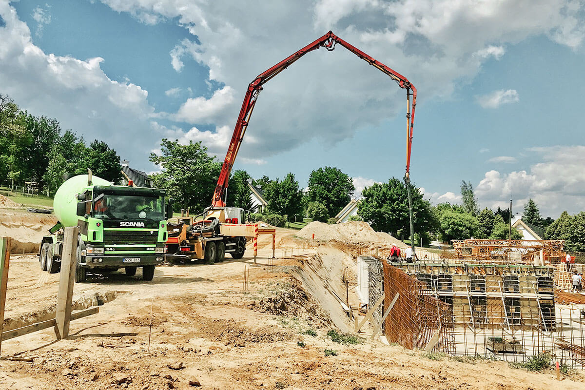 Betonlogisztika - alapbetonozás Balaton