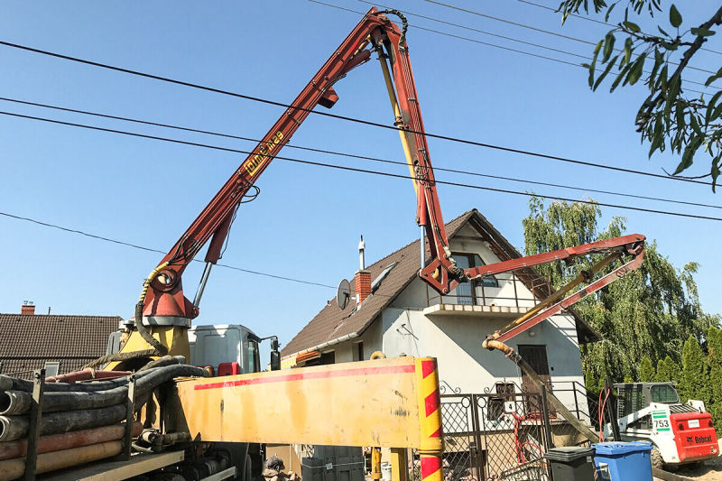 Betonlogisztika - aljzatbetonozás Hévíz