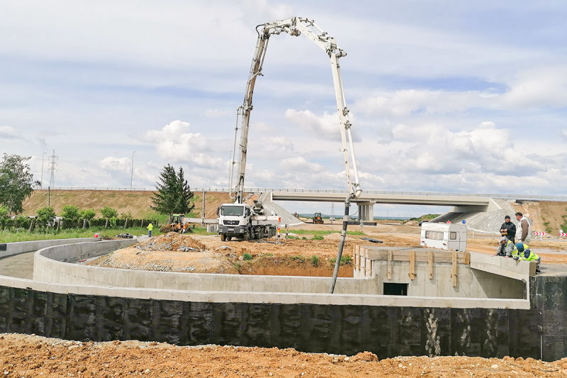 Betonlogisztika - hídbetonozás Zala