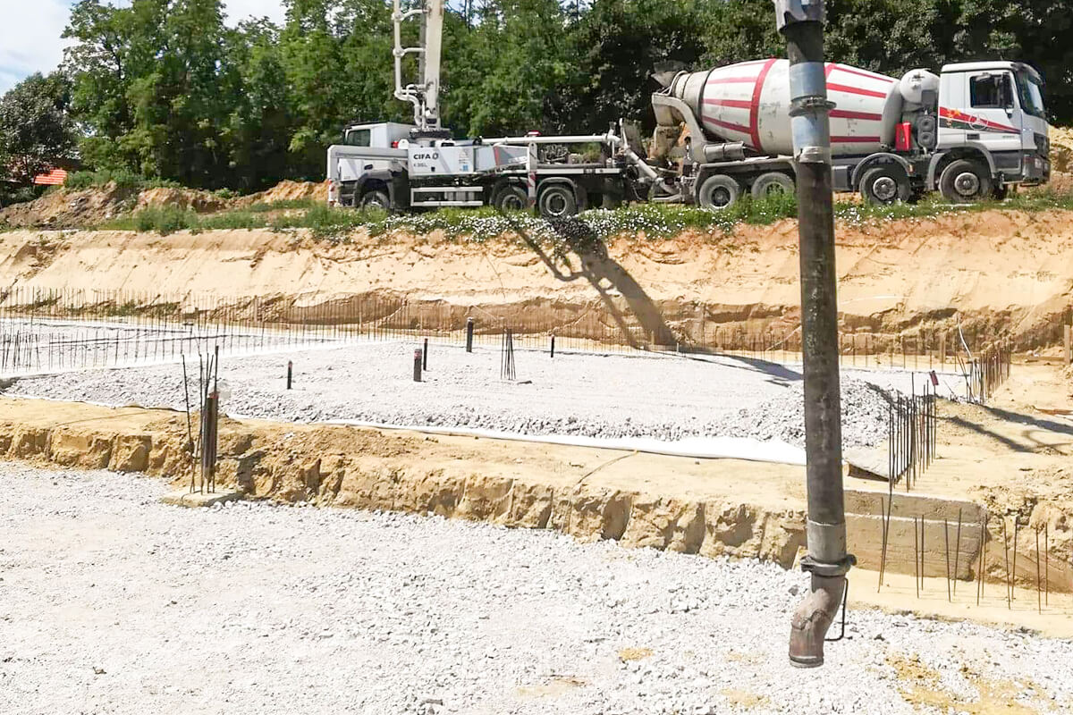 Betonlogisztika -  síklemezbetonozás