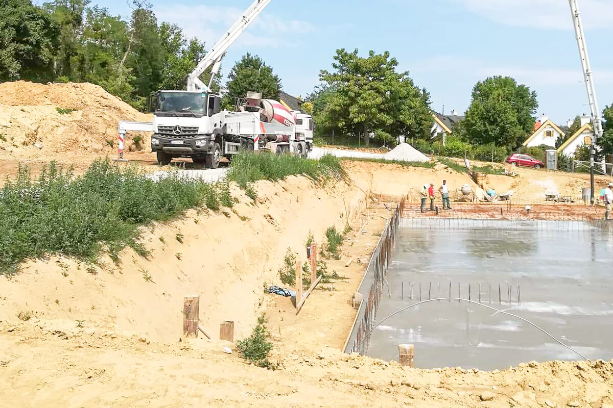 Betonlogisztika -  síklemezbetonozás